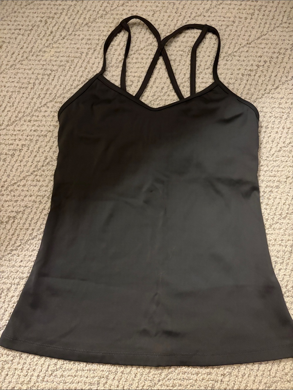 Source Unknown Black Crisscross Strappy Camisole